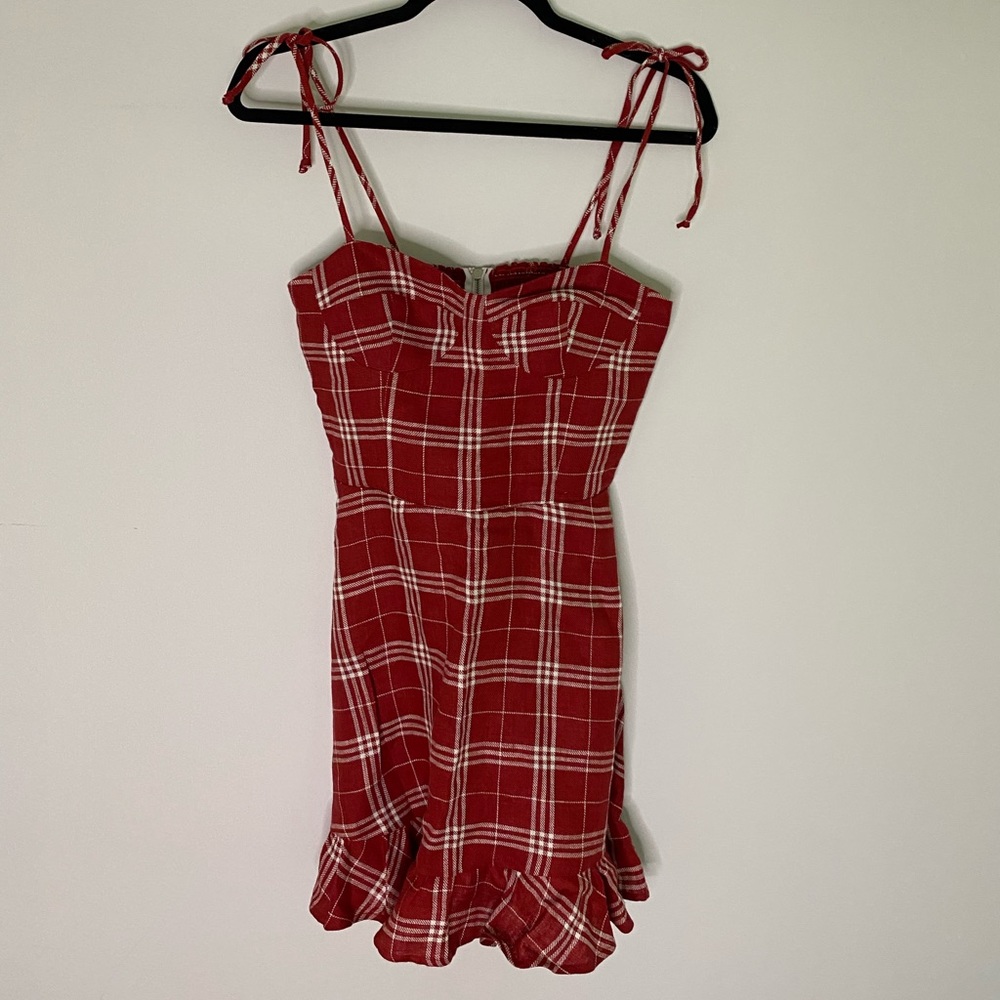Reformation Plaid Dress